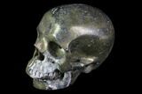 Realistic, Carved and Polished Pyrite Skull #116678-3